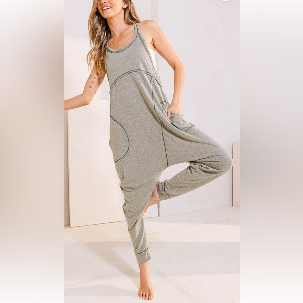 10 Boho Most Comfy Sleeveless Solid Harem Jumpsuit